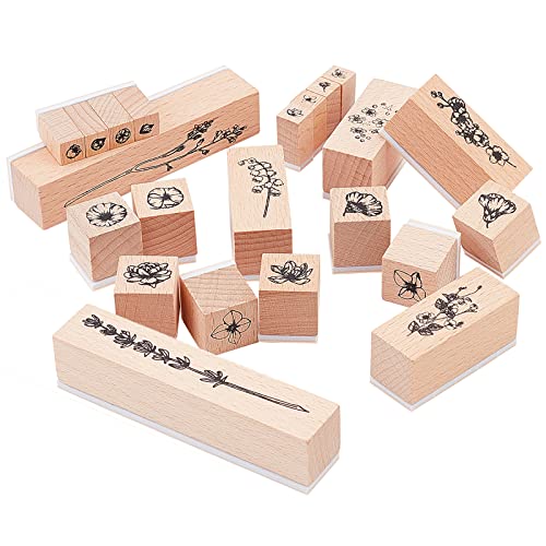 craspire 22 STÜCKE Holzstempel-Set Pflanze & Blume Dekoratives Gummistempel-Set Vintage-Holzstempel Für Die Herstellung von Kunst, Basteln, Buchstaben, Karten, Tagebuch, Scrapbooking, DIY-Tagebuch craspire 22 STÜCKE Holzstempel-Set Pflanze & Blume Dekoratives Gummistempel-Set Vintage-Holzstempel Für Die Herstellung von Kunst, Basteln, Buchstaben, Karten, Tagebuch, Scrapbooking, DIY-Tagebuch von craspire