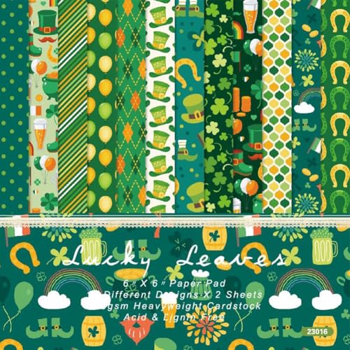 craspire 24 Stück Saint Patrick Scrapbook Papier Origami Papier Buntes Papier 6" × 6" einseitig Grün Gemustertes Papier Vierblättriges Kleeblatt Dekoratives Bastelpapier Für Tagebücher craspire 24 Stück Saint Patrick Scrapbook Papier Origami Papier Buntes Papier 6" × 6" einseitig Grün Gemustertes Papier Vierblättriges Kleeblatt Dekoratives Bastelpapier Für Tagebücher von craspire