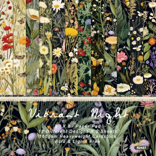 craspire 24 Stück Vintage Blumen Scrapbook Papier Origami Papier Buntes Papier 6" × 6" einseitig Gefärbtes Papier Mit Blumenmuster Dekoratives Bastelpapier Für Tagebuch Basteln DIY Hintergrund Kunst craspire 24 Stück Vintage Blumen Scrapbook Papier Origami Papier Buntes Papier 6" × 6" einseitig Gefärbtes Papier Mit Blumenmuster Dekoratives Bastelpapier Für Tagebuch Basteln DIY Hintergrund Kunst von craspire