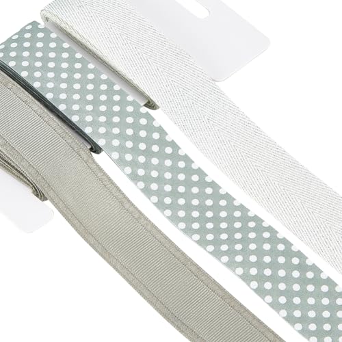 craspire 3 Rolle Drahtkantenband Grün St. Patrick's Day Ostern 1,(5) cm Jute-Peep-Bänder, Gepunkteter Stoff, Hochzeit Für Weihnachten, Valentinstag, Urlaub, Geschenkbox, Verpackung, Kranz, Schleife von craspire