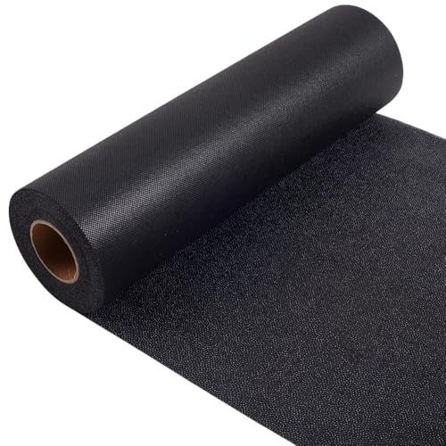 craspire 30 Yard X 11.8'' Schwarze Aufbügelbare Einlage Stofftextilien Schweres Polyester Einseitige Einlage Für Heimwerkerbedarf Vlies Abdeckstich Zum Nähen Quilten Basteln von craspire