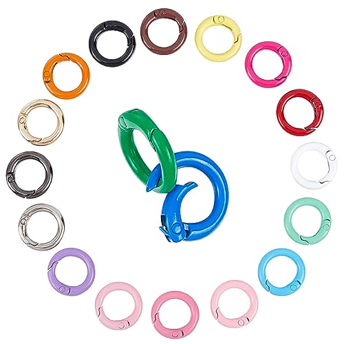 craspire 36 Stück, 18 Stile, Feder-O-Ringe, 20 mm, Kleine Runde Schnappklammer, Federtor-Ringe, Legierung, Schlüsselverschlüsse Für Schlüsselanhänger, Taschen, Geldbörsen, Handtaschen, Halsbänder craspire 36 Stück, 18 Stile, Feder-O-Ringe, 20 mm, Kleine Runde Schnappklammer, Federtor-Ringe, Legierung, Schlüsselverschlüsse Für Schlüsselanhänger, Taschen, Geldbörsen, Handtaschen, Halsbänder von craspire