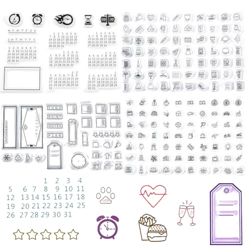 craspire 4 Stile Vintage Clear Stamps Retro Transparente Gummistempel Tinte Wiederverwendbare Silikonstempel Siegel für Journaling Kartenherstellung DIY Scrapbooking handgemachtes Fotoalbum Notizbuch craspire 4 Stile Vintage Clear Stamps Retro Transparente Gummistempel Tinte Wiederverwendbare Silikonstempel Siegel für Journaling Kartenherstellung DIY Scrapbooking handgemachtes Fotoalbum Notizbuch von craspire