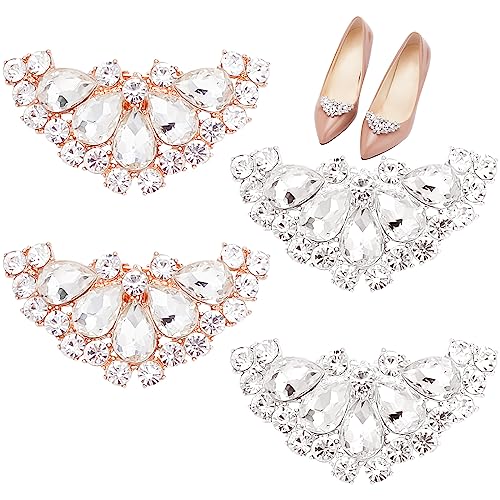 craspire 4 Stück 2 Stile Strass-Schuhkristall-Clips Für Hochzeit, Party, Stiefel, Absätze, Dekoration, Schuhanhänger, Zarte Brautschnallen, Abnehmbarer Schmuck Für Kleidung, Schal, Handtasche, Hut craspire 4 Stück 2 Stile Strass-Schuhkristall-Clips Für Hochzeit, Party, Stiefel, Absätze, Dekoration, Schuhanhänger, Zarte Brautschnallen, Abnehmbarer Schmuck Für Kleidung, Schal, Handtasche, Hut von craspire
