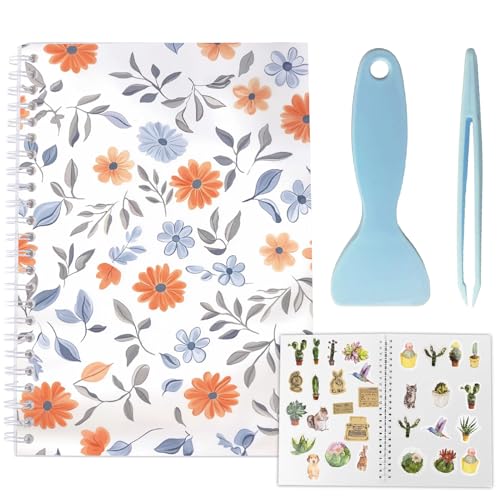 craspire 40 Blatt Stickerbuch Album Sticker Sammel Organizer A5 Trennpapier Wiederverwendbar Wasserdicht Blumen Blumen Sammlungs Aufbewahrungshalter Mit Schaber Und Pinzette Zum Aufbewahren von craspire 40 Blatt Stickerbuch Album Sticker Sammel Organizer A5 Trennpapier Wiederverwendbar Wasserdicht Blumen Blumen Sammlungs Aufbewahrungshalter Mit Schaber Und Pinzette Zum Aufbewahren von von craspire