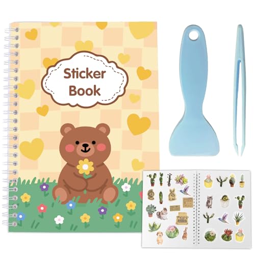 craspire 40 Blatt Wiederverwendbares Sticker Aufbewahrungsbuchalbum Im A5 Format Blanker Stickeralbum Halter Organizer Mit Schaber Pinzette Bären Abdeckung Wasserdichtes Trennpapier Für Etiketten craspire 40 Blatt Wiederverwendbares Sticker Aufbewahrungsbuchalbum Im A5 Format Blanker Stickeralbum Halter Organizer Mit Schaber Pinzette Bären Abdeckung Wasserdichtes Trennpapier Für Etiketten von craspire