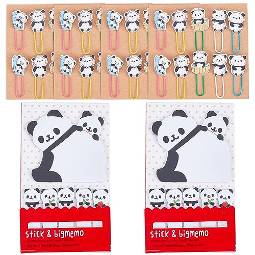 craspire 40 Stück Panda-Büroklammern Mit 2 Blatt Haftnotizen, Niedliche Tiere, Büroklammern, Klemmen, Metallplaner, Notizspender Für Bürobedarf, Schule, Zuhause, Aktennotizen, Seitensortieren Und craspire 40 Stück Panda-Büroklammern Mit 2 Blatt Haftnotizen, Niedliche Tiere, Büroklammern, Klemmen, Metallplaner, Notizspender Für Bürobedarf, Schule, Zuhause, Aktennotizen, Seitensortieren Und von craspire