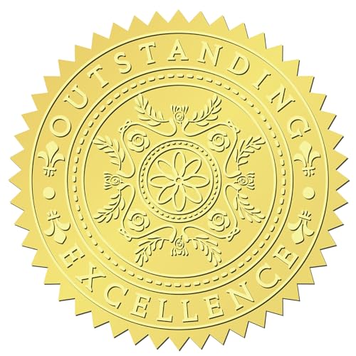 craspire 408 Stück 2 Zoll Blume Gold Geprägte Umschlagsiegelaufkleber Outstranding Excellence Goldfolienaufkleber Zertifikatssiegel Selbstklebende Aufkleber Medaillendekorationsetikett Für craspire 408 Stück 2 Zoll Blume Gold Geprägte Umschlagsiegelaufkleber Outstranding Excellence Goldfolienaufkleber Zertifikatssiegel Selbstklebende Aufkleber Medaillendekorationsetikett Für von craspire