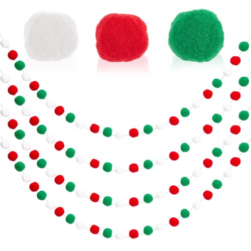 craspire 4Pcs Filz Ball Girlande Misscrafts 7 Füße 25 Bälle Weihnachten Pom Pom Girlande Home Zimmer Hängende Dekoration Bunte Banner Schnur Wolle Filz Ball Weihnachten Baum Girlande für Geburtstag craspire 4Pcs Filz Ball Girlande Misscrafts 7 Füße 25 Bälle Weihnachten Pom Pom Girlande Home Zimmer Hängende Dekoration Bunte Banner Schnur Wolle Filz Ball Weihnachten Baum Girlande für Geburtstag von craspire