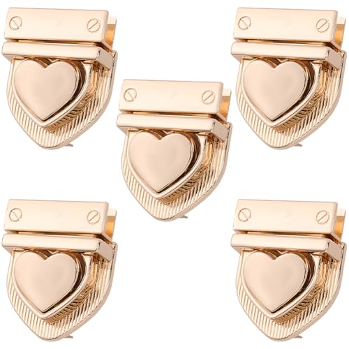 craspire 5 Stück Taschenverschluss Daumenverschluss Hellgold Herzförmig Metall Kleiner Zungenverschluss Entenlegierung Verschlüsse Schnallenverschlüsse Zubehör Für Geldbörsen Taschen Geschenkboxen craspire 5 Stück Taschenverschluss Daumenverschluss Hellgold Herzförmig Metall Kleiner Zungenverschluss Entenlegierung Verschlüsse Schnallenverschlüsse Zubehör Für Geldbörsen Taschen Geschenkboxen von craspire
