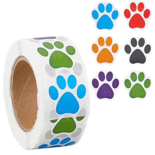 craspire 500 Stück Hundepfoten Aufkleber Tierpfotenabdruck 1 Zoll Kleines Rundes Papier Bunt Selbstklebend Tier Haustier Bär Welpe Katze Dekor Etiketten Für Bücher Umschlag Siegel Geschenkbox Dekor craspire 500 Stück Hundepfoten Aufkleber Tierpfotenabdruck 1 Zoll Kleines Rundes Papier Bunt Selbstklebend Tier Haustier Bär Welpe Katze Dekor Etiketten Für Bücher Umschlag Siegel Geschenkbox Dekor von craspire