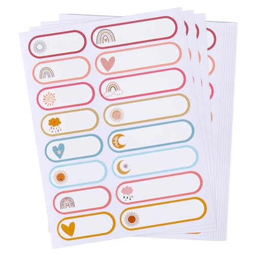 craspire 512 Stück Flaschenetiketten, Kindertagesstätten-Etiketten, Sonnenherz, Regenbogen, Wasserfest, Namensaufkleber, Selbstlaminierend, Beschreibbares Papier, Namensschilder, Aufkleber craspire 512 Stück Flaschenetiketten, Kindertagesstätten-Etiketten, Sonnenherz, Regenbogen, Wasserfest, Namensaufkleber, Selbstlaminierend, Beschreibbares Papier, Namensschilder, Aufkleber von craspire