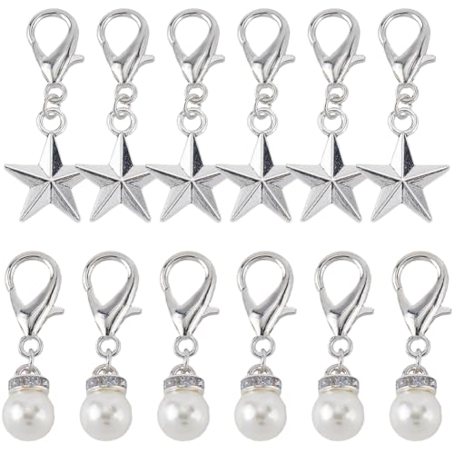craspire 6 Stück 2 Stile Schuh Charms Stern Perlen Legierung Anhänger Schnürsenkel Mit Silberner Feder Hängendes Ornament Karabinerverschluss Torringe Zubehör Für Schlüsselanhänger Damen Herren craspire 6 Stück 2 Stile Schuh Charms Stern Perlen Legierung Anhänger Schnürsenkel Mit Silberner Feder Hängendes Ornament Karabinerverschluss Torringe Zubehör Für Schlüsselanhänger Damen Herren von craspire