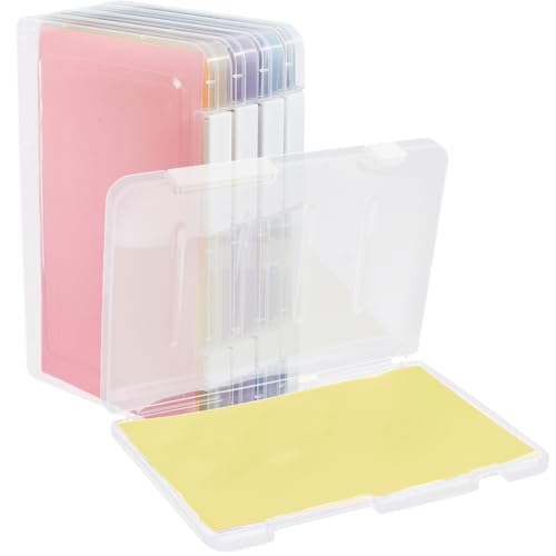 craspire 6 Stück Transparente A5 Datei Tragbarer Projektkoffer Kunststoff Aufbewahrungsbox Für Briefpapier Dokumente Zeitschriftenhalter Mit Schnalle Aufbewahrung von Künstlerbedarf Brettspiel von craspire