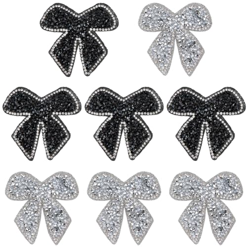 craspire 8 Stück 2 Farben Schleife Zum Aufbügeln, Glitzernde Strass-Flicken, Schmelzklebstoff, Zum Aufbügeln, Strass-Applikation, Dekoration, Zum Nähen, Basteln, Dekoration, Kleidung, Reparatur craspire 8 Stück 2 Farben Schleife Zum Aufbügeln, Glitzernde Strass-Flicken, Schmelzklebstoff, Zum Aufbügeln, Strass-Applikation, Dekoration, Zum Nähen, Basteln, Dekoration, Kleidung, Reparatur von craspire