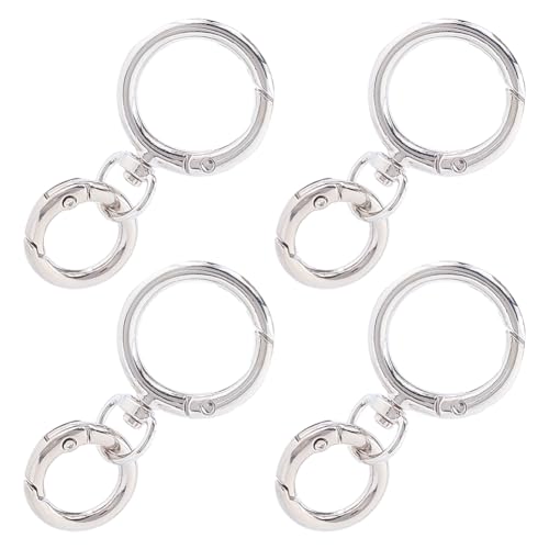 craspire 8 Stück Metall Feder O Ringe Mit Doppelter Öffnung Schlüsselanhänger Clip Silberfarben Drehbar Legierung Trigger Tor Karabinerverschlüsse Karabinerhaken Schnallen Beschläge Für Schmuck craspire 8 Stück Metall Feder O Ringe Mit Doppelter Öffnung Schlüsselanhänger Clip Silberfarben Drehbar Legierung Trigger Tor Karabinerverschlüsse Karabinerhaken Schnallen Beschläge Für Schmuck von craspire
