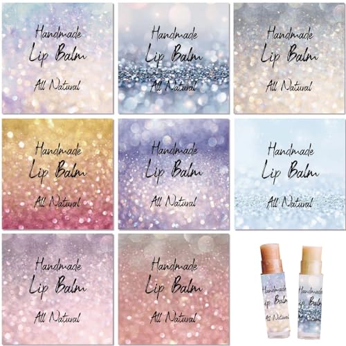 craspire 80 Stück 8 Stile Lippenbalsam-Aufkleber Mit Blitzhintergrund, Selbstklebende, Selbstgemachte Lippenbalsam-Etiketten, Vintage, Quadratisch, DIY-Etikettenaufkleber Für Lippenbalsam-Behälter craspire 80 Stück 8 Stile Lippenbalsam-Aufkleber Mit Blitzhintergrund, Selbstklebende, Selbstgemachte Lippenbalsam-Etiketten, Vintage, Quadratisch, DIY-Etikettenaufkleber Für Lippenbalsam-Behälter von craspire