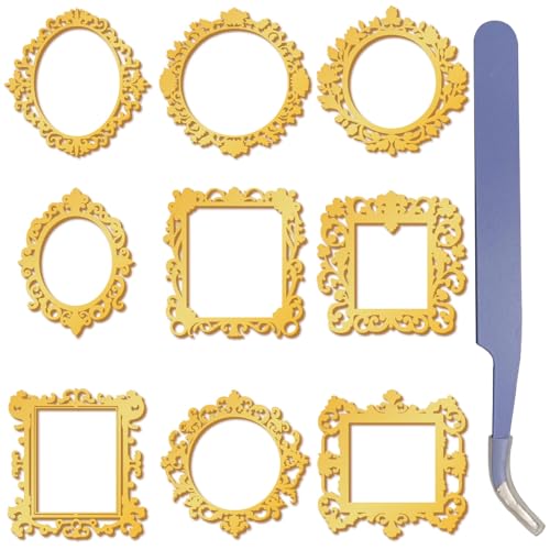 craspire 9 Stil Goldene Metallaufkleber Blumenrand 1.6x1.6 Zoll Vintage Selbstklebend Wasserfest Mit Pinzette Etikettenaufkleber Geprägt Für Kartenherstellung Scrapbook DIY Kunst Handwerk Umschlag craspire 9 Stil Goldene Metallaufkleber Blumenrand 1.6x1.6 Zoll Vintage Selbstklebend Wasserfest Mit Pinzette Etikettenaufkleber Geprägt Für Kartenherstellung Scrapbook DIY Kunst Handwerk Umschlag von craspire