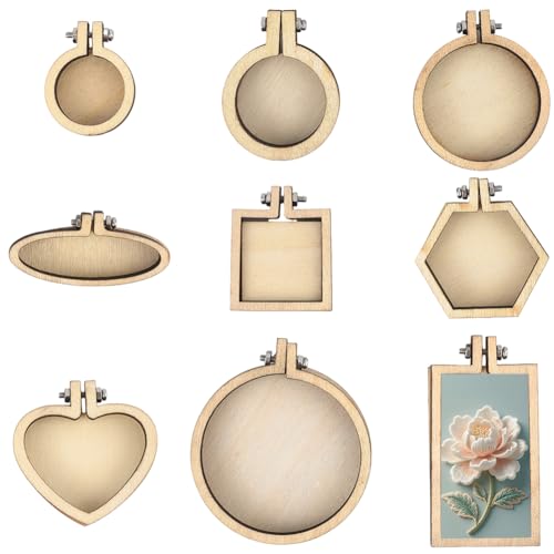 craspire 9 Stil Mini Stickrahmen Gemischte Formen Kleine Winzige Kreuzstichrahmen Aus Holz Verstellbarer Rahmen Kreisförmiger Holzrahmenring Großpackung Für Heimwerker Ornamente Kunsthandwerk craspire 9 Stil Mini Stickrahmen Gemischte Formen Kleine Winzige Kreuzstichrahmen Aus Holz Verstellbarer Rahmen Kreisförmiger Holzrahmenring Großpackung Für Heimwerker Ornamente Kunsthandwerk von craspire