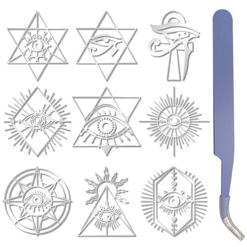 craspire 9 Stück 9 Stile Metall Teufelsaugen Aufkleber Silberne Augen Aufkleber Wasserfest Selbstklebend Aufkleber Mit Heiliger Geometrie Und Religiösem Thema Mit Pinzette Für Harzfüller DIY craspire 9 Stück 9 Stile Metall Teufelsaugen Aufkleber Silberne Augen Aufkleber Wasserfest Selbstklebend Aufkleber Mit Heiliger Geometrie Und Religiösem Thema Mit Pinzette Für Harzfüller DIY von craspire