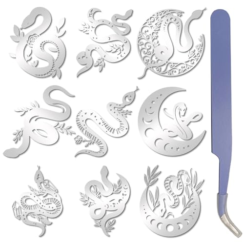 craspire 9 Stück 9 Stile Schlangenaufkleber Schlangenaufkleber Silbermetall Wasserdicht Selbstklebende Vinyl Tierprägungsaufkleber Mit Pinzette Für Flaschen Halloween Party DIY Sammelalben Kunstharz craspire 9 Stück 9 Stile Schlangenaufkleber Schlangenaufkleber Silbermetall Wasserdicht Selbstklebende Vinyl Tierprägungsaufkleber Mit Pinzette Für Flaschen Halloween Party DIY Sammelalben Kunstharz von craspire