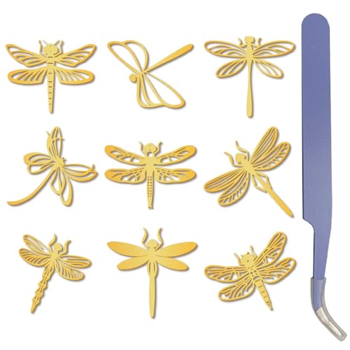 craspire 9 Stück Libellen Aufkleber Aus Goldenem Metall 1,5 x 1,5 Zoll Mit Pinzette Wasserfest Selbstklebend Nickel Zum Dekorieren von Aufklebern Für Sammelalben Bastelarbeiten Aus Kunstharz craspire 9 Stück Libellen Aufkleber Aus Goldenem Metall 1,5 x 1,5 Zoll Mit Pinzette Wasserfest Selbstklebend Nickel Zum Dekorieren von Aufklebern Für Sammelalben Bastelarbeiten Aus Kunstharz von craspire