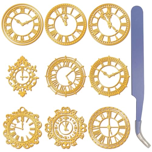 craspire 9 Stück Vintage Uhr Aufkleber Aus Goldenem Metall 1,5 x 1,5 Zoll Mit Pinzette Retro Aufkleber Wasserdicht Selbstklebend Nickel Zum Dekorieren von Sammelalben Basteln Aus Kunstharz craspire 9 Stück Vintage Uhr Aufkleber Aus Goldenem Metall 1,5 x 1,5 Zoll Mit Pinzette Retro Aufkleber Wasserdicht Selbstklebend Nickel Zum Dekorieren von Sammelalben Basteln Aus Kunstharz von craspire