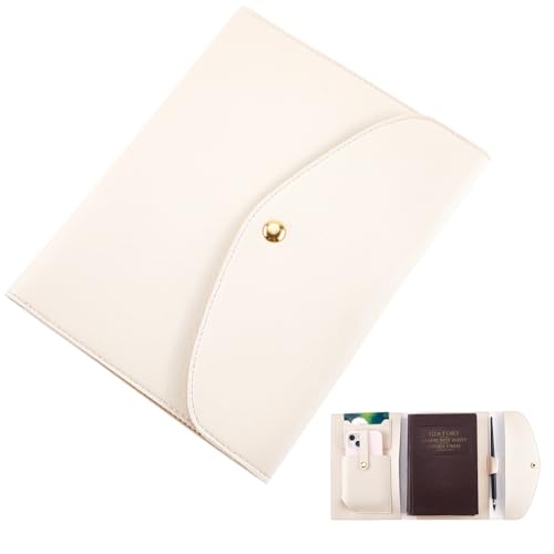 craspire A5 Notizbuchhülle Aus Leder Mit Kartenfächern Wasserdicht Cremefarbener PU Umschlagordner Business Aktentasche Umschlagordner Leder Portfolio Organizer Für Notizblöcke Telefonkarten craspire A5 Notizbuchhülle Aus Leder Mit Kartenfächern Wasserdicht Cremefarbener PU Umschlagordner Business Aktentasche Umschlagordner Leder Portfolio Organizer Für Notizblöcke Telefonkarten von craspire