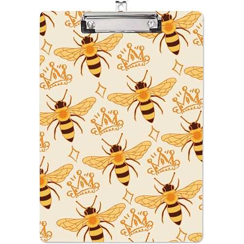 craspire Acryl-Klemmbrett, A4, Bienen-Schreibbrett Mit Edelstahl-Clip, Rechteckig, Gelbe Krone, Schreibgerät, Dekorative Klemmbretter, Formularhalter Für Bürobedarf, Schule, Studenten craspire Acryl-Klemmbrett, A4, Bienen-Schreibbrett Mit Edelstahl-Clip, Rechteckig, Gelbe Krone, Schreibgerät, Dekorative Klemmbretter, Formularhalter Für Bürobedarf, Schule, Studenten von craspire