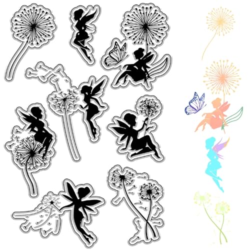 craspire Fairy Clear Stamps Löwenzahn Elfe Schmetterling Vintage Gummi Transparente Silikon-Stempelsiegel Für Journaling, Kartenherstellung, Handgemachtes Fotoalbum, Notizbuch, Dekor, Scrapbooking craspire Fairy Clear Stamps Löwenzahn Elfe Schmetterling Vintage Gummi Transparente Silikon-Stempelsiegel Für Journaling, Kartenherstellung, Handgemachtes Fotoalbum, Notizbuch, Dekor, Scrapbooking von craspire