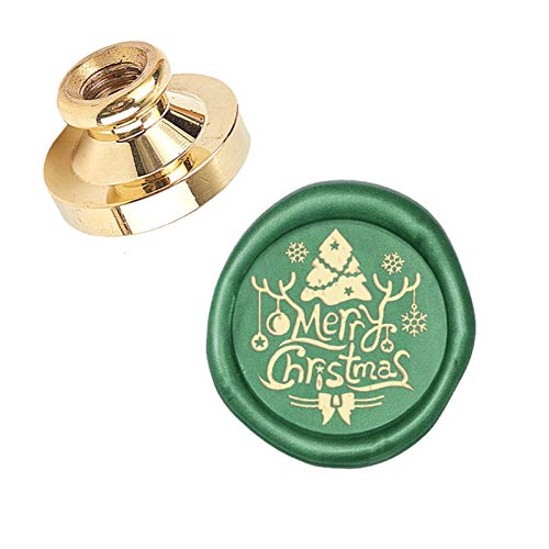 craspire Frohe Weihnachten Wachssiegel-Stempelkopf, Ersatz-Weihnachtsbaum, Abnehmbare Versiegelung, Nur Stempelkopf Aus Messing, Ohne Griff Für Kreative Geschenkumschläge, Einladungen, Karten craspire Frohe Weihnachten Wachssiegel-Stempelkopf, Ersatz-Weihnachtsbaum, Abnehmbare Versiegelung, Nur Stempelkopf Aus Messing, Ohne Griff Für Kreative Geschenkumschläge, Einladungen, Karten von craspire