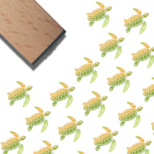 craspire Gummistempel Mit Meeresschildkröte 3/5 Zoll Süßes Muster Kleine Mini Holzstempel Vintage Wiederverwendbarer Druck Für Scrapbooking DIY Basteln Journaling Alben Kartenherstellung Planer von craspire