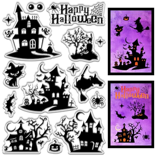 craspire Halloween Schlossstempel Nacht Spukhaus Klare Stempel Geist Katze Spinne Fledermaus Baum Mond Transparentes Silikon Poststempel Siegel Für Tagebuch Basteln Scrapbooking Kartenherstellung craspire Halloween Schlossstempel Nacht Spukhaus Klare Stempel Geist Katze Spinne Fledermaus Baum Mond Transparentes Silikon Poststempel Siegel Für Tagebuch Basteln Scrapbooking Kartenherstellung von craspire