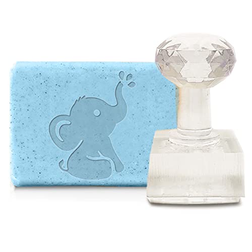 craspire Handgemachter Seifenform-Stempel, Elefant, DIY Acrylstempel, Seife, Tier, Prägestempel, Seifenkapitel, Prägestempel Für Handgemachte Seife, Kekse, Ton, Keramik, DIY, Dusche, Geschenk von craspire