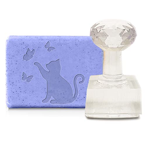 craspire Handgemachter Seifenstempel Katze DIY Acrylstempel Seife Schmetterling Prägung Stempel Seife Kapitel Prägung Stempel Für Handgemachte Seife Kekse Ton Keramik Kekse DIY Brautparty Geschenk von craspire