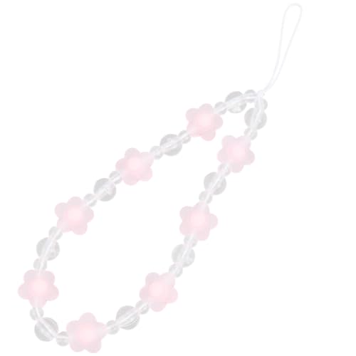 craspire Handyanhänger Für Damen Universeller Handyanhänger Blumenperlen Handgelenksschlaufen Perlen Rosa Handy Lanyard Freisprech Schlüsselanhänger Für Kopfhörer Geldbörse Rucksack Die Meisten von craspire