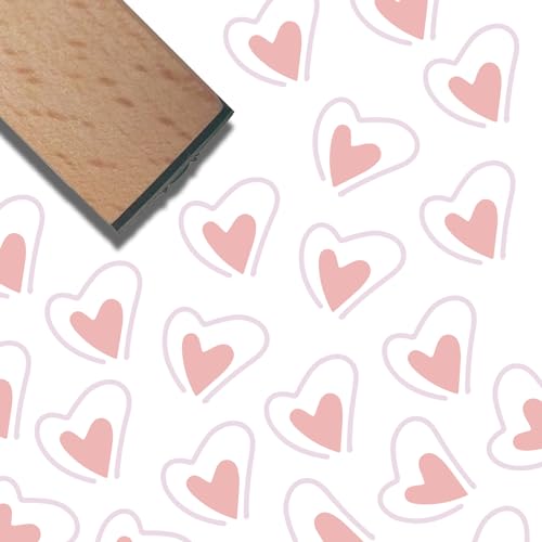 craspire Herz Holzstempel 3/5 Zoll Muster Mini Kleine Holzstempel Vintage Wiederverwendbarer Druck Für Valentinstag DIY Handwerk Karte Scrapbooking Journaling Alben Kartenherstellung Planer Umschlag von craspire
