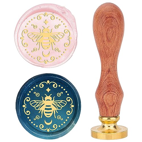craspire Honigbienen-Wachssiegelstempel, 25 mm, Abnehmbarer Messingkopf, Retro-Vintage-Biene, Siegelwachsstempel Mit Holzgriff Für Hochzeit, Party, Weihnachten, Umschläge, Einladungen, Geschenkpapier craspire Honigbienen-Wachssiegelstempel, 25 mm, Abnehmbarer Messingkopf, Retro-Vintage-Biene, Siegelwachsstempel Mit Holzgriff Für Hochzeit, Party, Weihnachten, Umschläge, Einladungen, Geschenkpapier von craspire