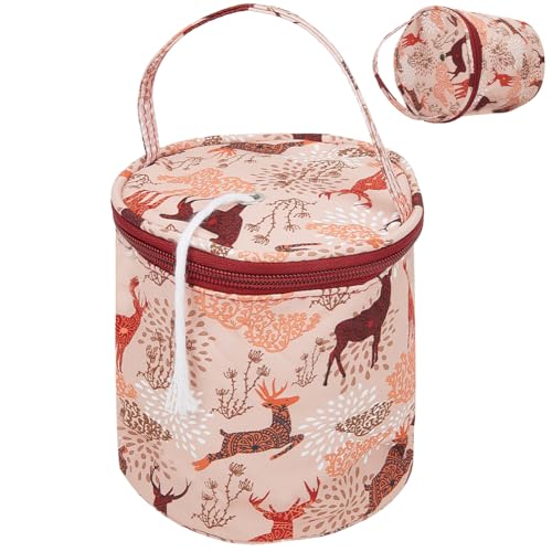 craspire Kleine Garntasche Mit Hirschmotiv Mini Garn Aufbewahrungstasche Mit Löchern Rot Tragbarer Garn Aufbewahrungskoffer Mini Projekt Organizer Häkelgarn Nähzubehör Zum Tragen von Häkelnadeln craspire Kleine Garntasche Mit Hirschmotiv Mini Garn Aufbewahrungstasche Mit Löchern Rot Tragbarer Garn Aufbewahrungskoffer Mini Projekt Organizer Häkelgarn Nähzubehör Zum Tragen von Häkelnadeln von craspire