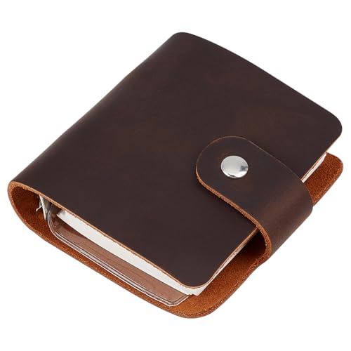 craspire Kleines Leder Tagebuch Nachfüllbares Notizbuch Im A9 Format Vintage Stil Für Reisen Tägliches Memo Planerpapier 3,5 x 3,7 Zoll 120 Seiten Mit Schloss Tragbarer Notizblock Für Männer Frauen von craspire