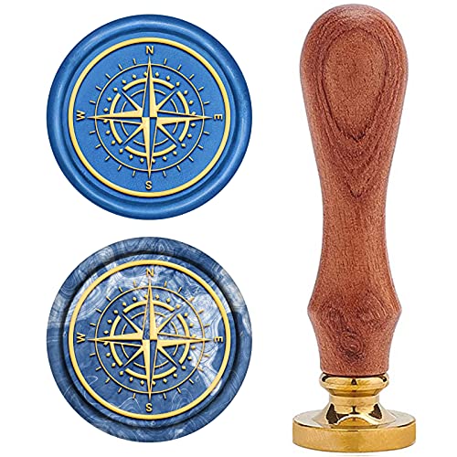 CRASPIRE Kompass Wachs-Siegel-Stempel, Siegelwachsstempel Retro Holzstempel Wachssiegel 25 mm Abnehmbar Messingdichtung Holzgriff Für Umschläge Einladungen Hochzeit Verschönerung Flasche Dekoration CRASPIRE Kompass Wachs-Siegel-Stempel, Siegelwachsstempel Retro Holzstempel Wachssiegel 25 mm Abnehmbar Messingdichtung Holzgriff Für Umschläge Einladungen Hochzeit Verschönerung Flasche Dekoration von craspire