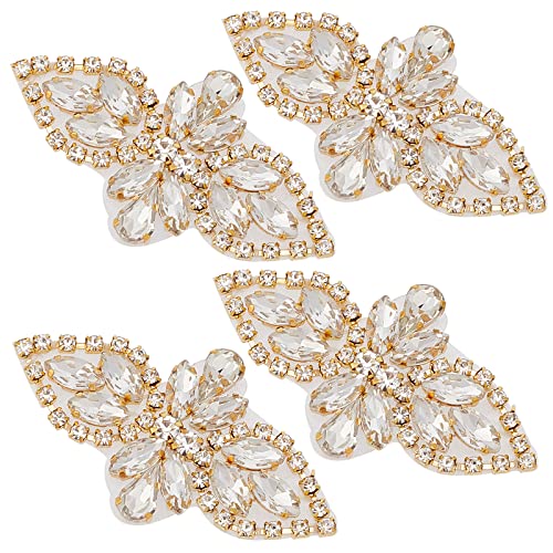 craspire Kristall-Strassapplikationen, 4 Stück, Hochzeitsapplikationen Zum Aufbügeln, Strass, Hot Fix, Applikationen Für Braut, Hochzeit, Schärpe, Kristallgürtel, Kleid, DIY, Nähen, High Heels craspire Kristall-Strassapplikationen, 4 Stück, Hochzeitsapplikationen Zum Aufbügeln, Strass, Hot Fix, Applikationen Für Braut, Hochzeit, Schärpe, Kristallgürtel, Kleid, DIY, Nähen, High Heels von craspire