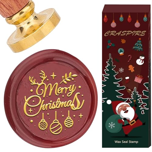 craspire Merry Christmas Wachssiegelstempel Hirschhorn Siegelwachsstempel 25mm Abnehmbarer Messingkopf Mit Palisandergriff Für DIY Scrapbooking Hochzeitseinladung Geschenkpapier Heiligabend craspire Merry Christmas Wachssiegelstempel Hirschhorn Siegelwachsstempel 25mm Abnehmbarer Messingkopf Mit Palisandergriff Für DIY Scrapbooking Hochzeitseinladung Geschenkpapier Heiligabend von craspire