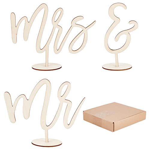 craspire Mr & Mrs Schild Für Hochzeitstisch Holzbuchstaben Hochzeitsdekoration Set, Stehende Mr. & Mrs. Buchstaben Für Hochzeitstag, Tisch-Foto-Requisiten, Schilder-Dekorationen craspire Mr & Mrs Schild Für Hochzeitstisch Holzbuchstaben Hochzeitsdekoration Set, Stehende Mr. & Mrs. Buchstaben Für Hochzeitstag, Tisch-Foto-Requisiten, Schilder-Dekorationen von craspire