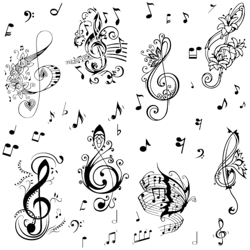 craspire Musik-Wandaufkleber, 8 Blatt, Schmetterling, Wandaufkleber, Musiknoten, Wasserdicht, Entfernbar, Vinyl-Wandkunst Für Klassenzimmer, Schlafzimmer craspire Musik-Wandaufkleber, 8 Blatt, Schmetterling, Wandaufkleber, Musiknoten, Wasserdicht, Entfernbar, Vinyl-Wandkunst Für Klassenzimmer, Schlafzimmer von craspire