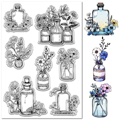 craspire Pflanzen Stempel Pflanzenstempel Silikonkautschuk Wiederverwendbar Transparent Frühlingsblumen Blätter Flasche Dekorative Papierstempelsiegel Für Scrapbooking Alben Fotos Handgefertigte craspire Pflanzen Stempel Pflanzenstempel Silikonkautschuk Wiederverwendbar Transparent Frühlingsblumen Blätter Flasche Dekorative Papierstempelsiegel Für Scrapbooking Alben Fotos Handgefertigte von craspire