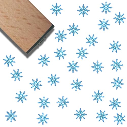 craspire Schneeflocken Holzstempel Weihnachten Mini Naturholz Wiederverwendbar Vintage Schnee Dekorativer Druck Journaling Kleine Siegel Für Scrapbooking Briefe Tagebuch Kartenherstellung Planer DIY von craspire