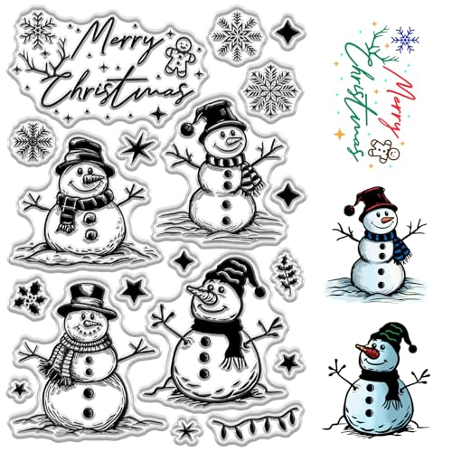 craspire Schneemänner Transparente Gummistempel Frohe Weihnachten Schneeflocken Sterne Wiederverwendbare Transparente Silikonstempelsiegel Für Weihnachts Wintergeschenke DIY Basteln Scrapbooking craspire Schneemänner Transparente Gummistempel Frohe Weihnachten Schneeflocken Sterne Wiederverwendbare Transparente Silikonstempelsiegel Für Weihnachts Wintergeschenke DIY Basteln Scrapbooking von craspire