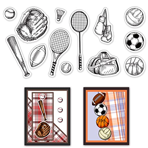 craspire Silikon Klare Stempel Sport Rugby Basketball Fußball Volleyball Baseball Tennis Badminton Klare Stempel Für Kartenherstellung Dekoration DIY Scrapbooking Prägung craspire Silikon Klare Stempel Sport Rugby Basketball Fußball Volleyball Baseball Tennis Badminton Klare Stempel Für Kartenherstellung Dekoration DIY Scrapbooking Prägung von craspire
