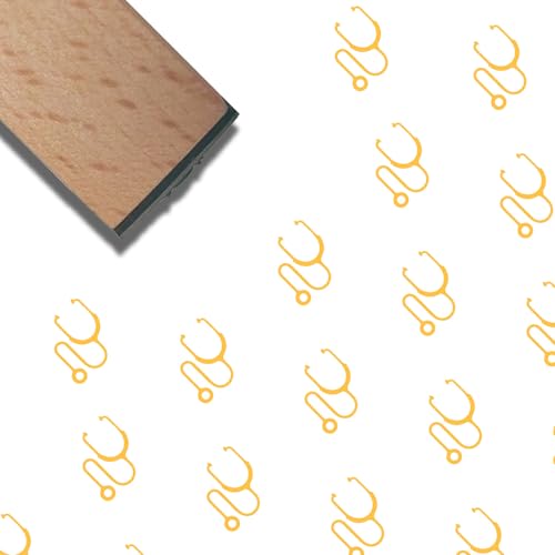 craspire Stethoskop Stempel Gummi Holzstempel Naturholz Wiederverwendbar Vintage Dekorativ Krankenhaus Auskultator Kleindruck Scrapbooking Siegel Für Alben Umschläge Fotokarten Journaling Planer von craspire